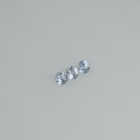 2.5-4.0 mm Natural Bluish White Sapphire Loose Vs Quality Gemstone Round Diamond Cut