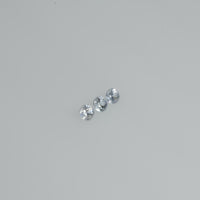 3.5-4.0 mm Natural Bluish White Sapphire Loose Pk Quality Gemstone Round Diamond Cut