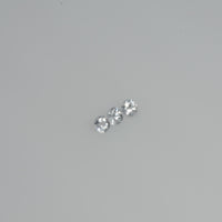 1.5-4.0 mm Natural Yellowish White Sapphire Loose Vs Quality Gemstone Round Diamond Cut