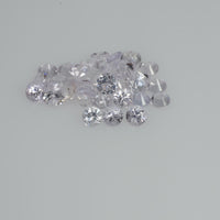 2.0-3.5 mm Natural Purpleish White Sapphire Loose Vs Quality Gemstone Round Diamond Cut