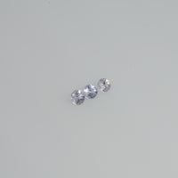 2.5-3.5 mm Natural Purpleish White Sapphire Loose Vs Quality Gemstone Round Diamond Cut