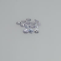 2.5-3.5 mm Natural Purpleish White Sapphire Loose Vs Quality Gemstone Round Diamond Cut