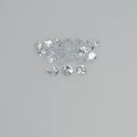 1.5-3.0 mm Natural Yellowish white Sapphire Loose Vs Quality Gemstone Round Diamond Cut