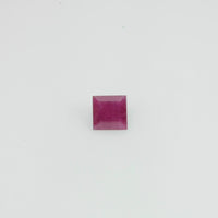 3.7 - 4.0 mm Natural Burma Ruby Loose Gemstone Square Cut