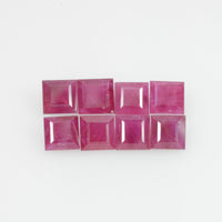3.7 - 4.0 mm Natural Burma Ruby Loose Gemstone Square Cut