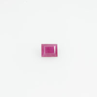 4x3 mm Natural Burma Ruby Loose Gemstone Long Square Cut