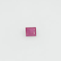 4x3 mm Natural Burma Ruby Loose Gemstone Long Square Cut