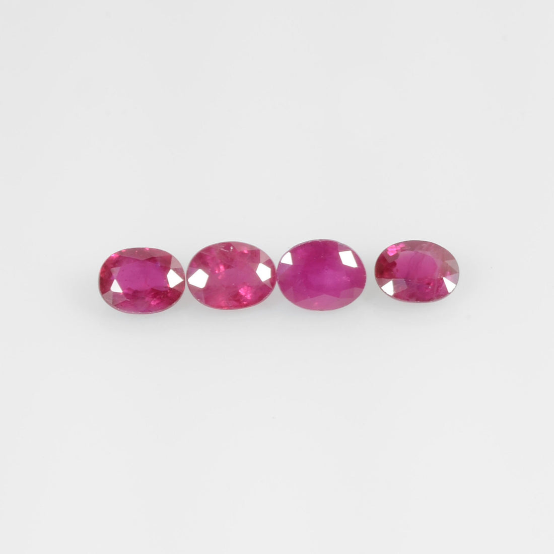 5x4 MM Natural Ruby Loose Gemstone Oval Cut