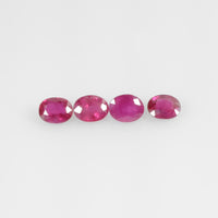 5x4 MM Natural Ruby Loose Gemstone Oval Cut