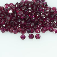 1.2-2.5 mm Natural Ruby Loose Gemstone Round Cut
