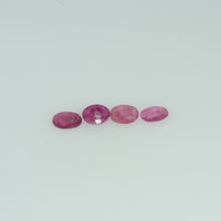4x3 MM Lot Natural Ruby Loose Gemstone Oval Cut
