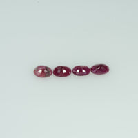 4x3 MM Lot Natural Ruby Loose Gemstone Oval Cut