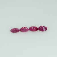 5x3 MM Natural Ruby Loose Gemstone Oval Cut