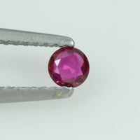 3.7 mm Natural Burma Ruby Loose Gemstone Round Cut