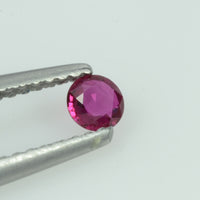 3.7 mm Natural Burma Ruby Loose Gemstone Round Cut