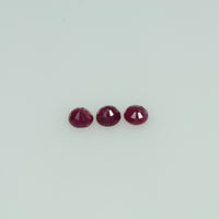 2.1-3.1 mm Natural Ruby Loose Gemstone Round Cut