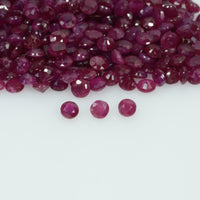 1.9-3.2 mm Natural Ruby Loose Gemstone Round Cut