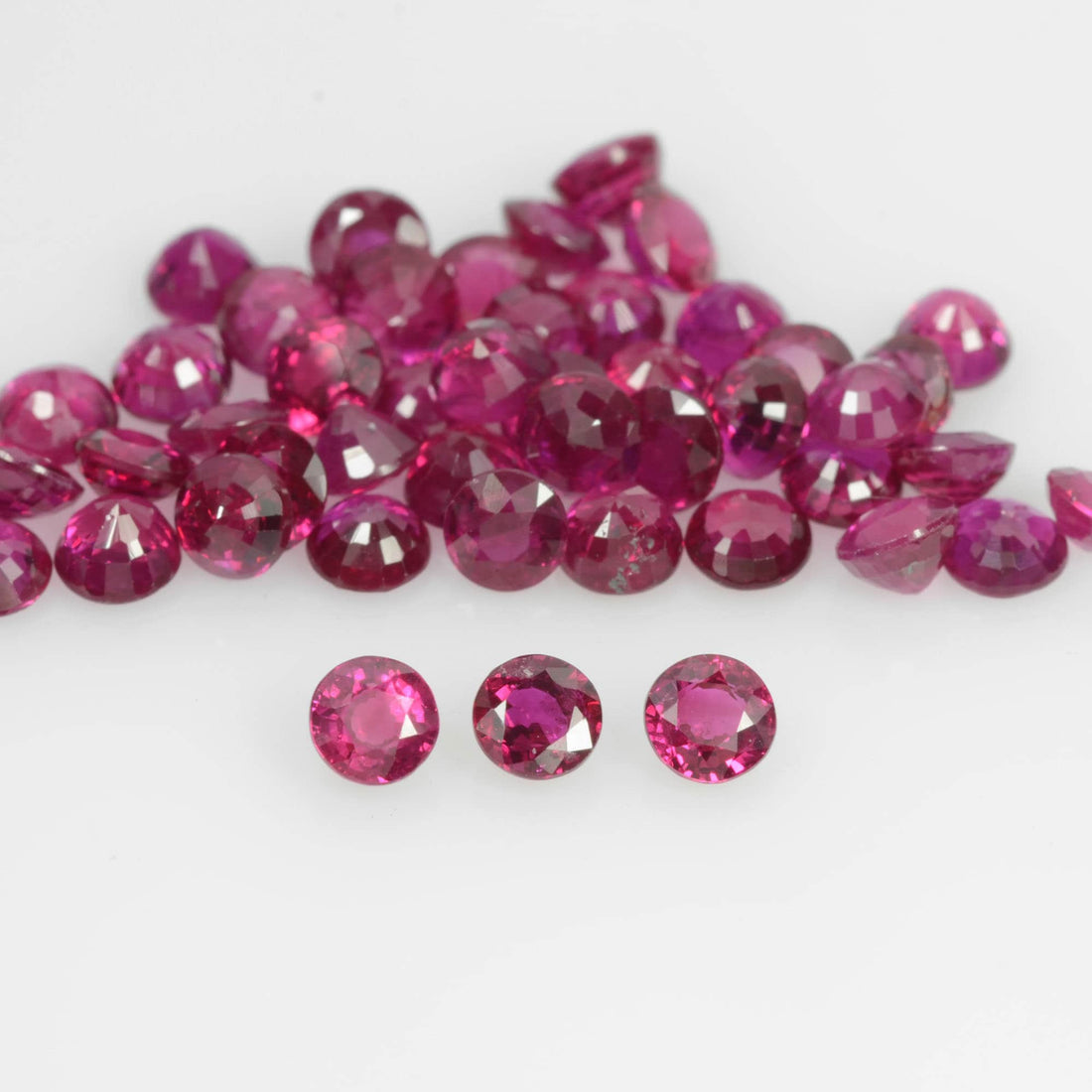 2.6-3.6 mm Natural Ruby Loose Gemstone Round Cut