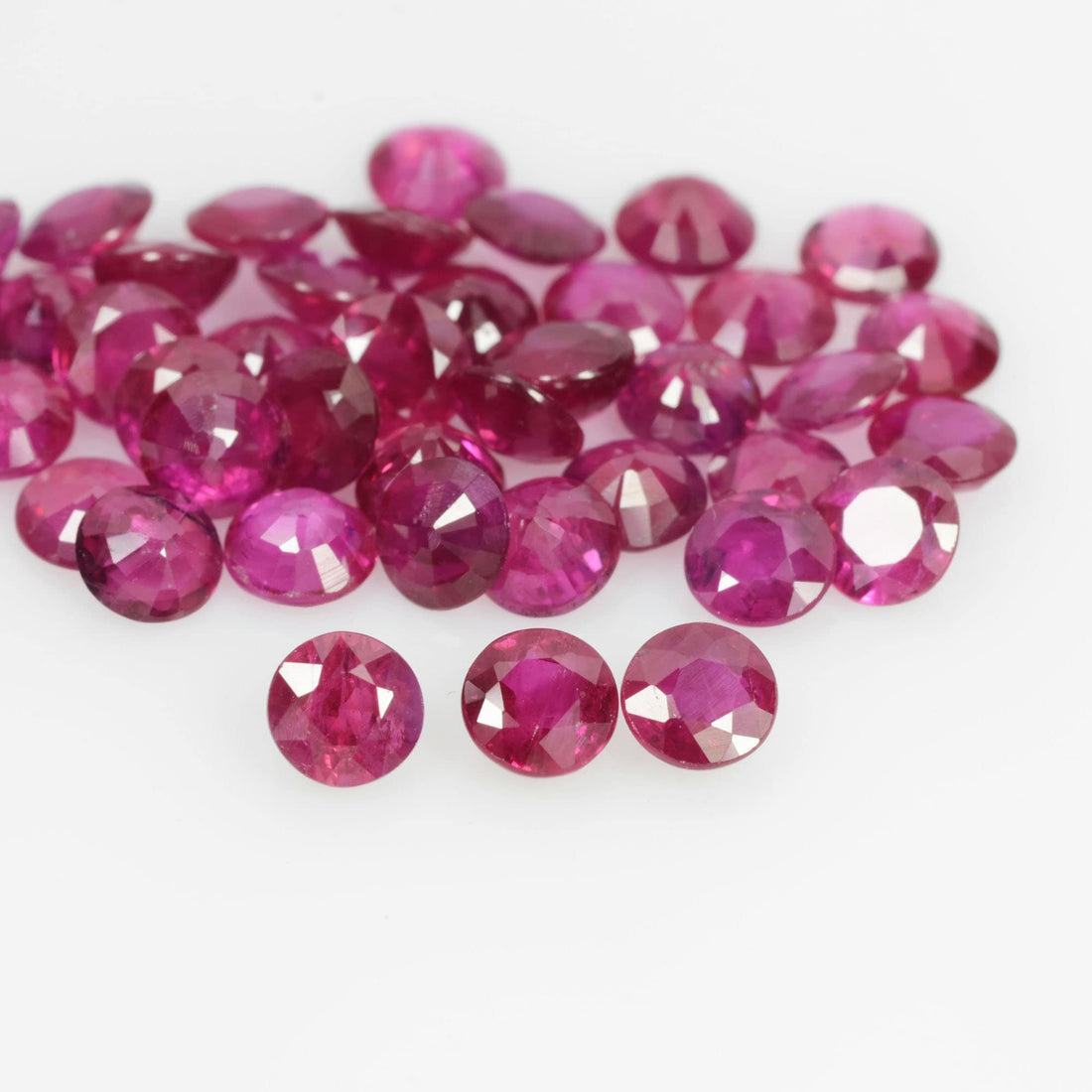 3.2-4.4 mm Natural Ruby Loose Gemstone Round Cut