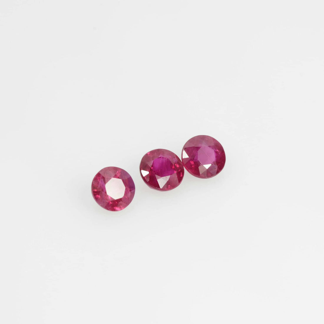 3.2-4.4 mm Natural Ruby Loose Gemstone Round Cut