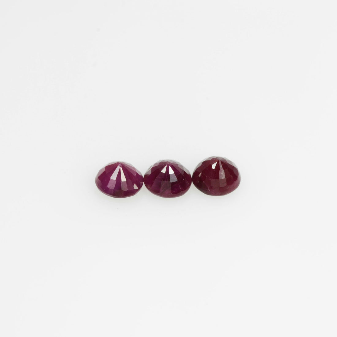 3.7-4.2 mm Natural Ruby Loose Gemstone Round Cut