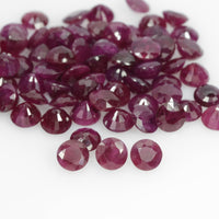 3.7-4.2 mm Natural Ruby Loose Gemstone Round Cut