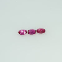 3.5x2.8 mm Natural Burma Ruby Loose Gemstone Oval Cut