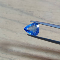 2.58 cts Unheated Natural Blue Sapphire Loose Gemstone Pear Cut