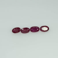 5x3 mm Natural Burma Ruby Loose Gemstone Oval Cut
