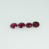 4.5x3.5 MM Natural Ruby Loose Gemstone Oval Cut