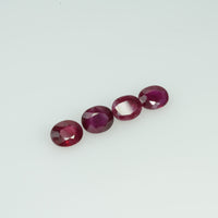 4.5x3.5 MM Natural Ruby Loose Gemstone Oval Cut