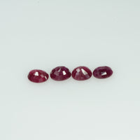 4.5x3.5 MM Natural Ruby Loose Gemstone Oval Cut