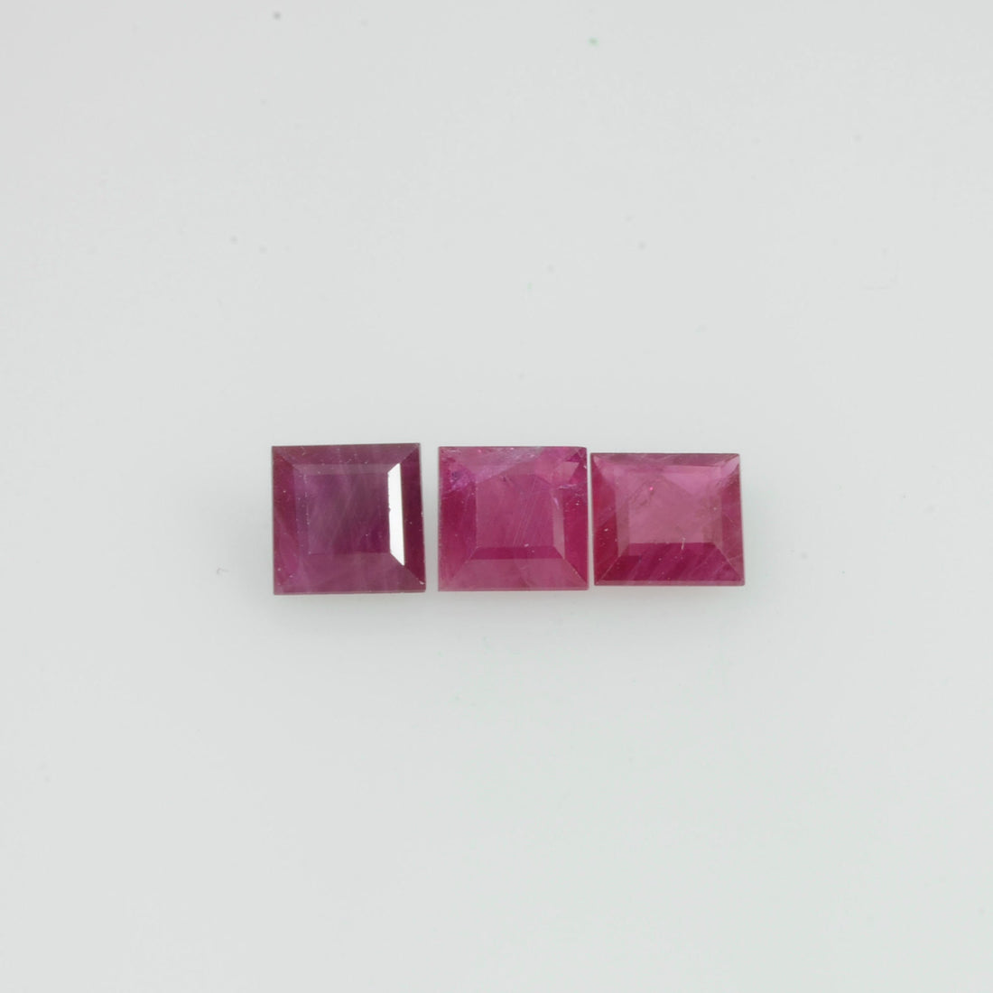 3.7 - 4.0 mm Natural Burma Ruby Loose Gemstone Square Cut