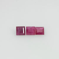 3.7 - 4.0 mm Natural Burma Ruby Loose Gemstone Square Cut