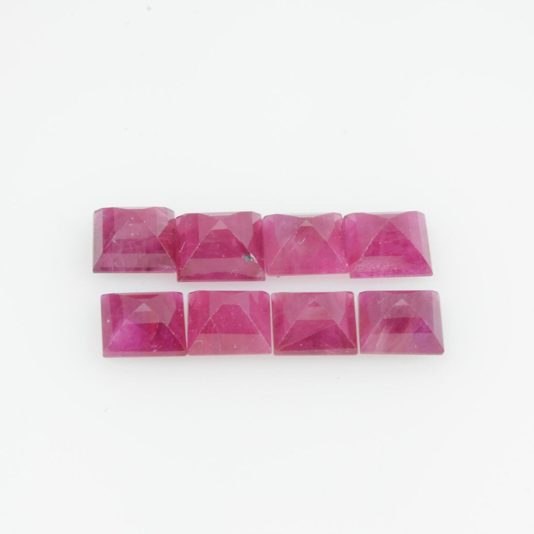 3.7 - 4.0 mm Natural Burma Ruby Loose Gemstone Square Cut