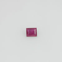 4x3 mm Natural Burma Ruby Loose Gemstone Long Square Cut