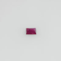 4x3 mm Natural Burma Ruby Loose Gemstone Long Square Cut