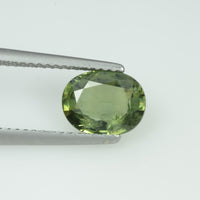 1.77 Cts Natural Green Sapphire Loose Gemstone Oval Cut