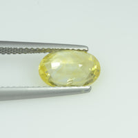2.09 Cts Natural Yellow Sapphire Loose Gemstone Oval Cut