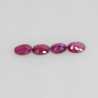 5x4 MM Natural Ruby Loose Gemstone Oval Cut