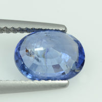 2.04 cts Unheated Natural Blue Sapphire Loose Gemstone Oval Cut Certified
