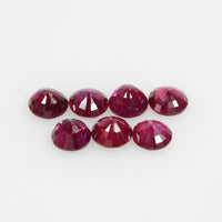 3.8-4.9 mm Lots Natural Ruby Loose Gemstone Round Cut