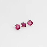 2.6-3.6 mm Natural Ruby Loose Gemstone Round Cut