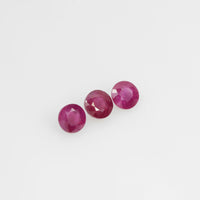 3.3-4.4 mm Natural Ruby Loose Gemstone Round Cut