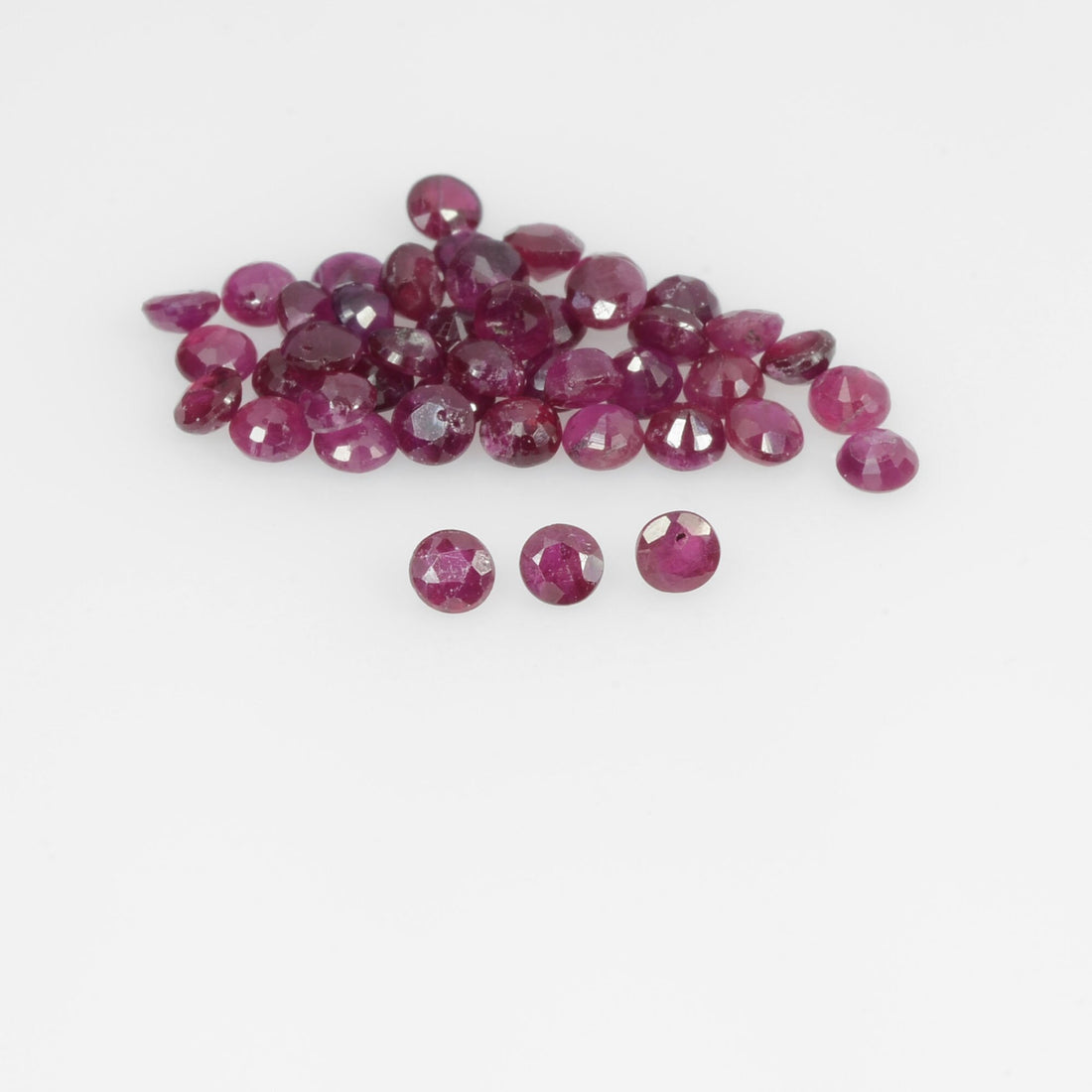 1.5-4.4 mm Lots Natural Ruby Loose Gemstone Round Cut