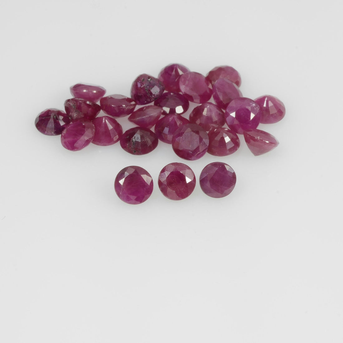 1.5-4.4 mm Lots Natural Ruby Loose Gemstone Round Cut