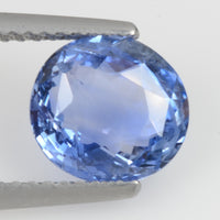 2.64 cts Unheated Natural Blue Sapphire Loose Gemstone Oval Cut Certified