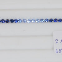 Natural Blue Fancy Sapphire Loose Gemstone Diamond Cut Set