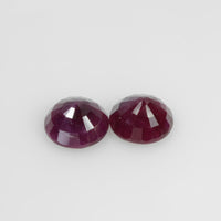 8 mm Natural Ruby Loose Gemstone Pair Round Cut