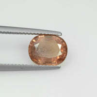 2.87 cts Natural Peach Sapphire Loose Gemstone Oval Cut
